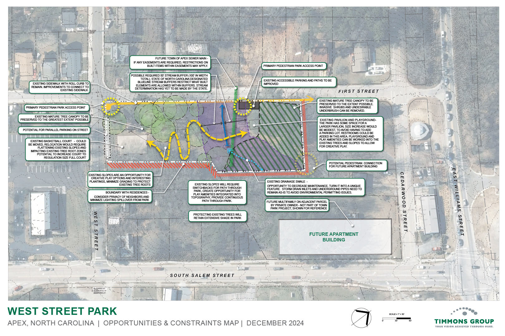 West Street Park Constraints and Opportunities Map