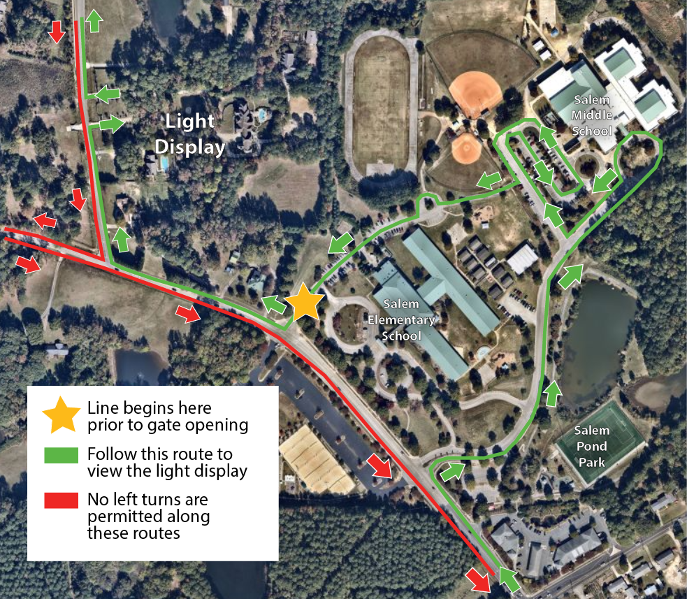 Lights on Holt Road Traffic Route Map